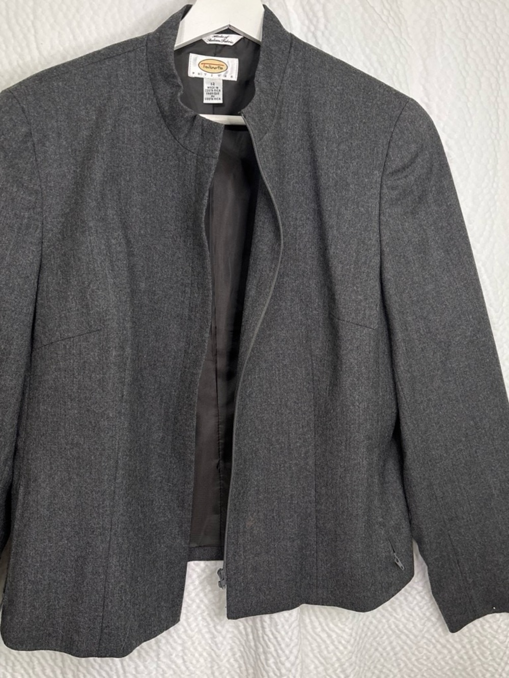 Talbots Gray Lightweight Men's Jacket with Stand Collar